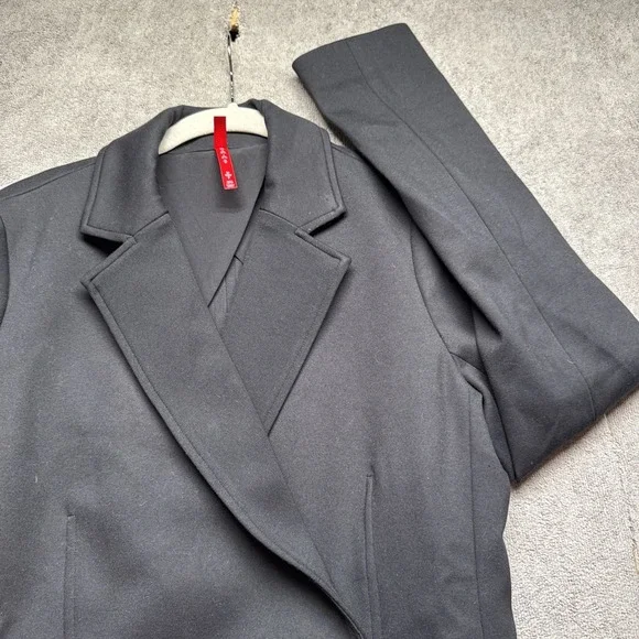 Spanx Women's Black Tailored Blazer Asymmetrical Jacket Size Small Office Wear - Picture 1 of 11